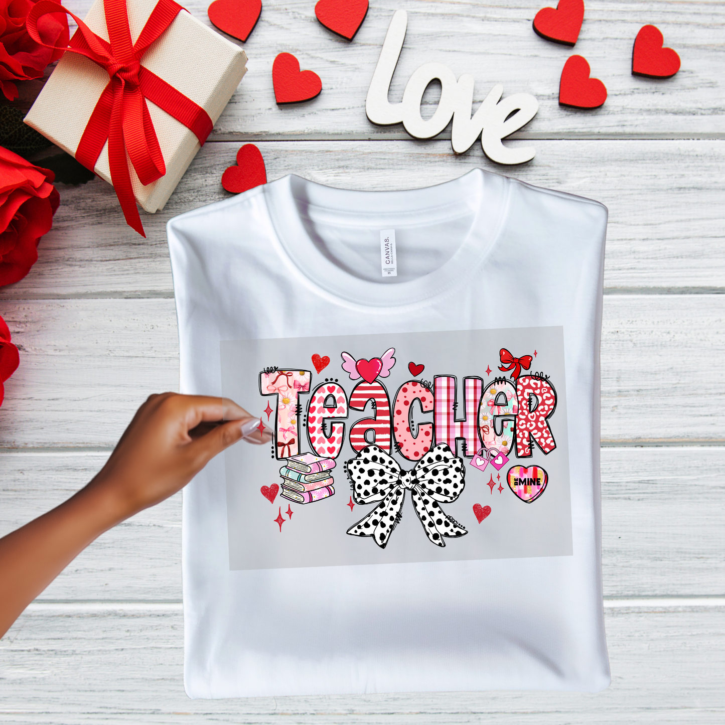 Valentine Teacher bow