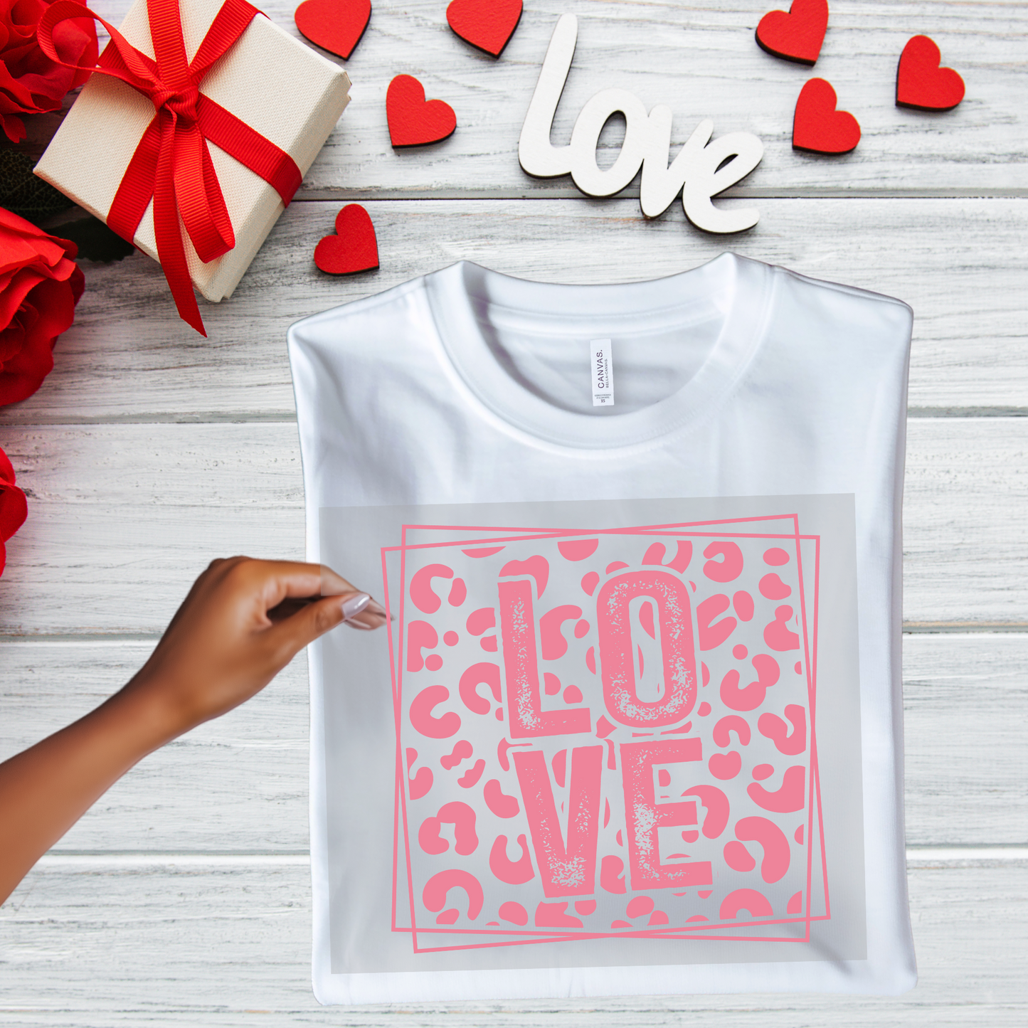 Love Cheetah Print Transfer