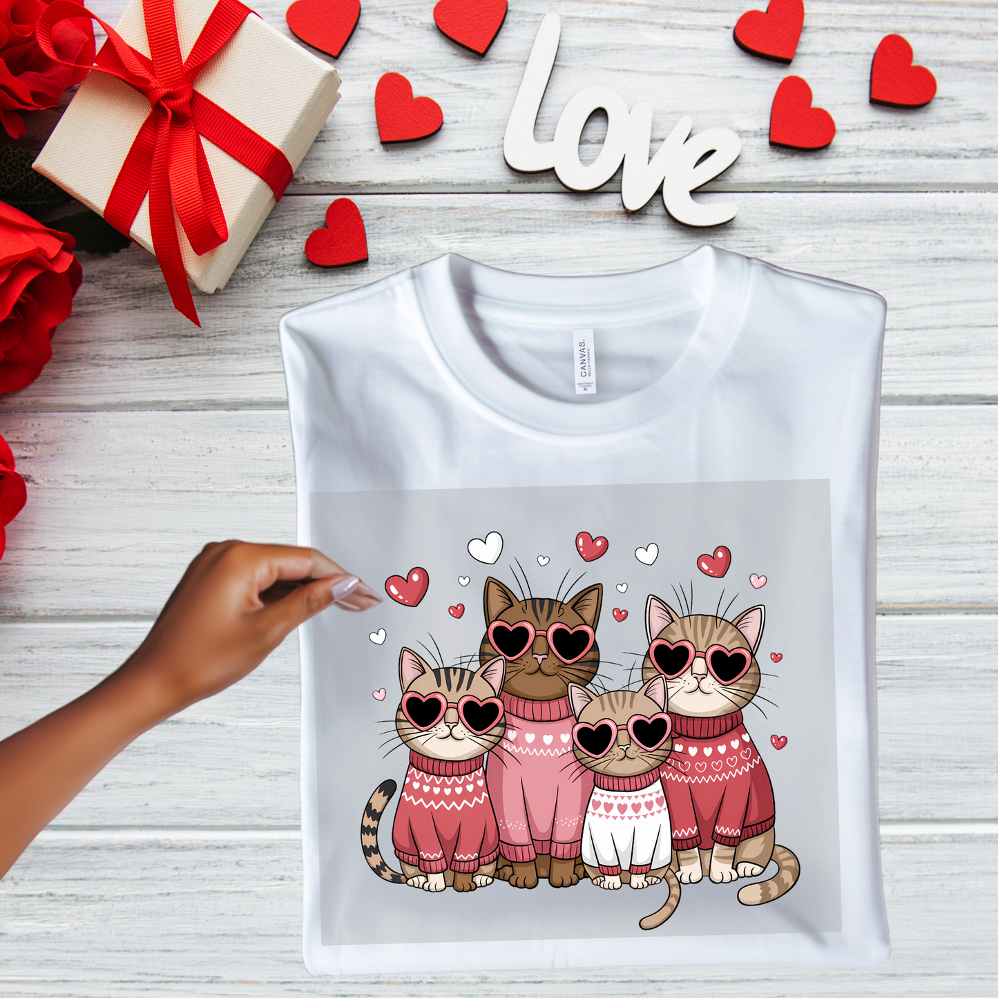 Valentine Cat lover Transfer