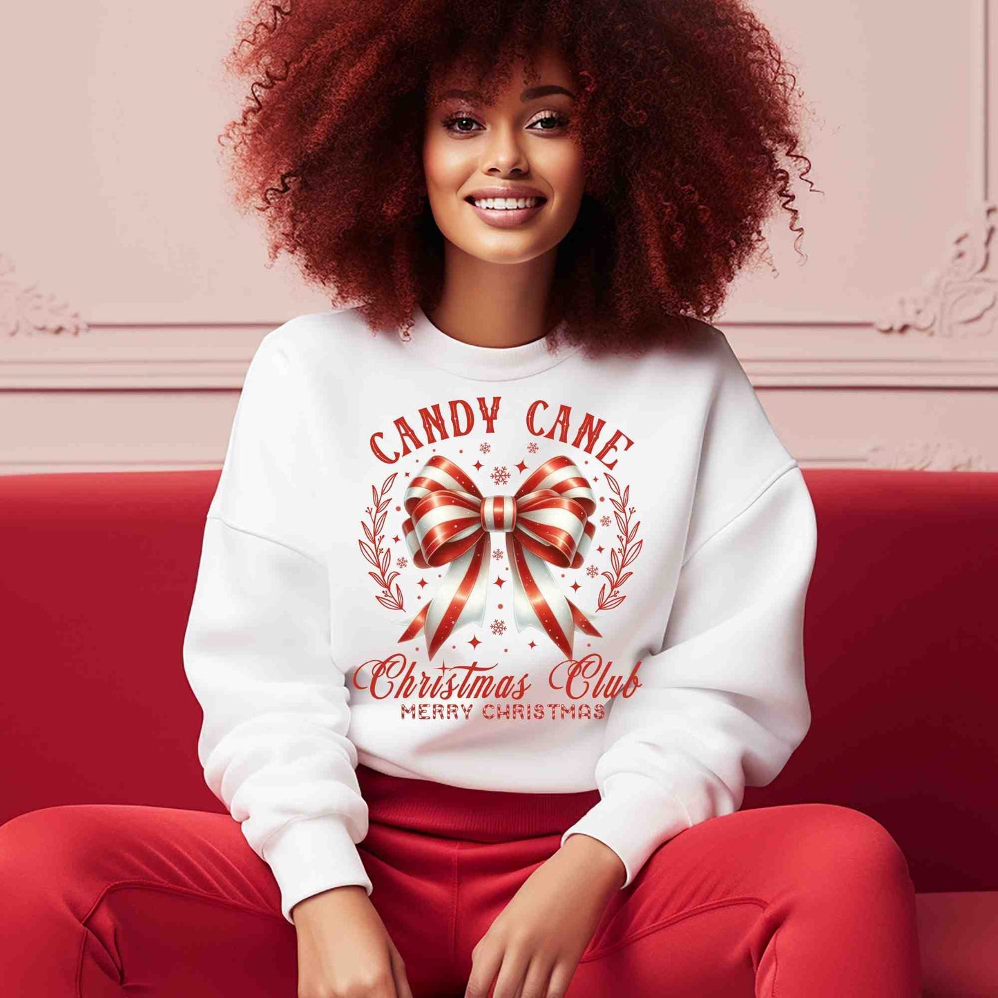 Candy Cane Christmas Club DTF print