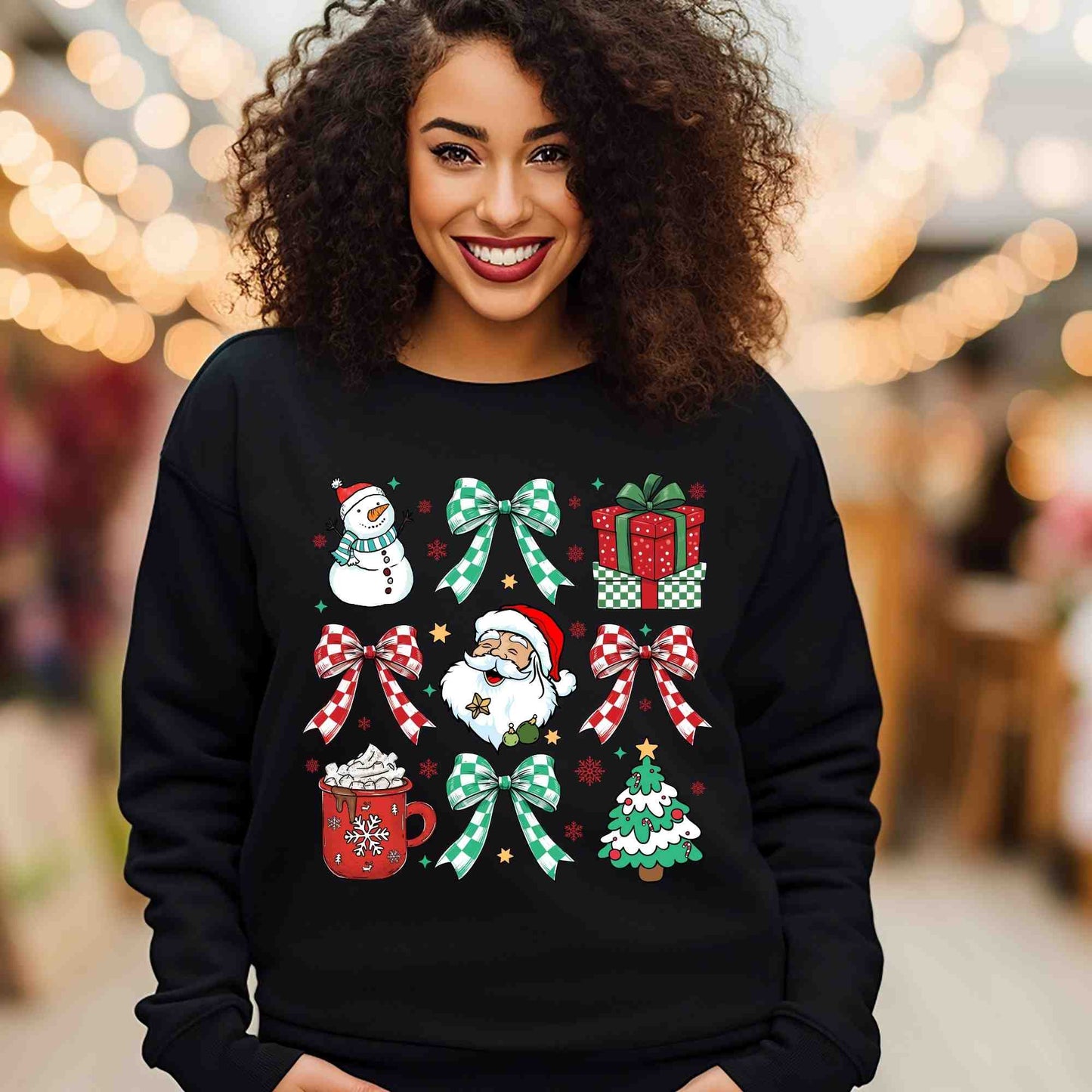 Christmas Coquette Bows DTF print