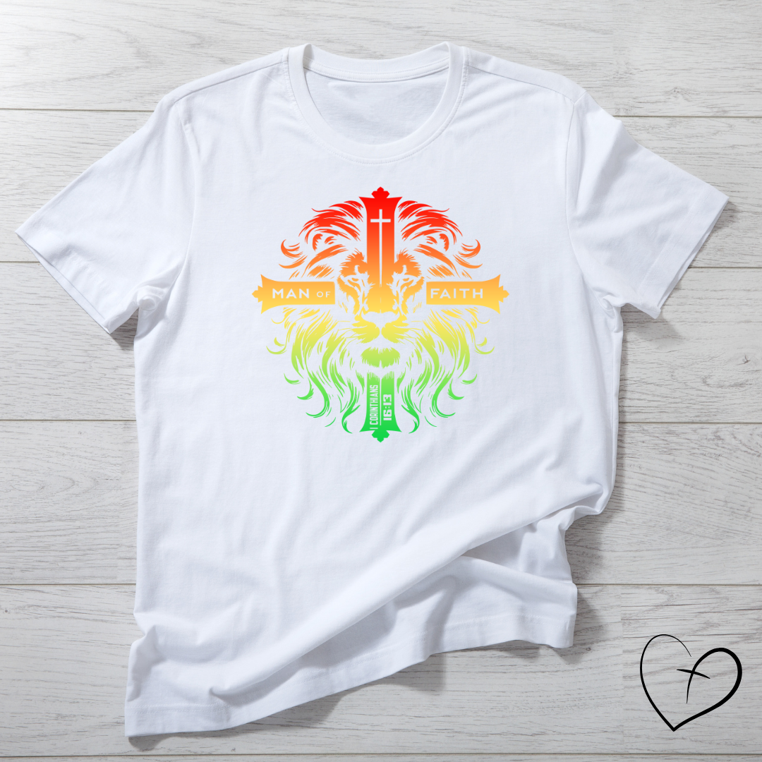 Man of Faith ombre horizontal DTF print