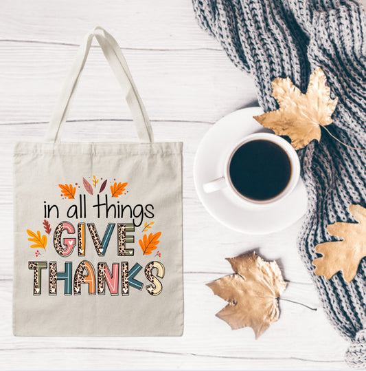 In all things give thanks DTF print