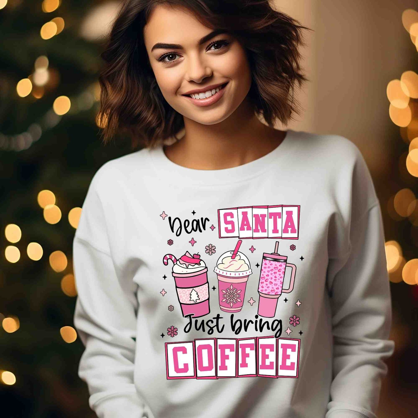 Dear Santa Bring Me Coffee DTF print