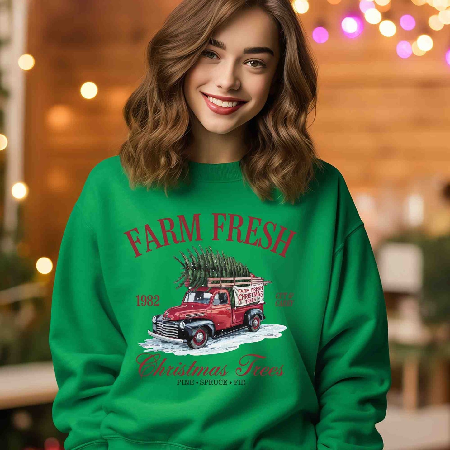 Farm Fresh Christmas Trees DTF print