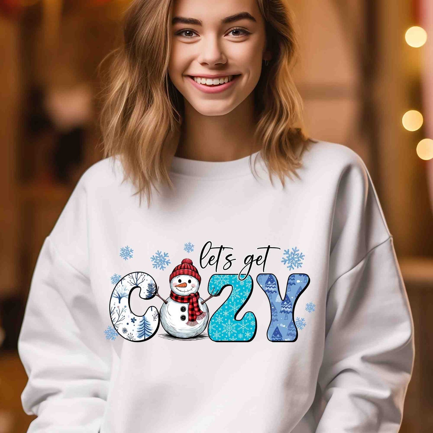 Let's Get Cozy DTF print