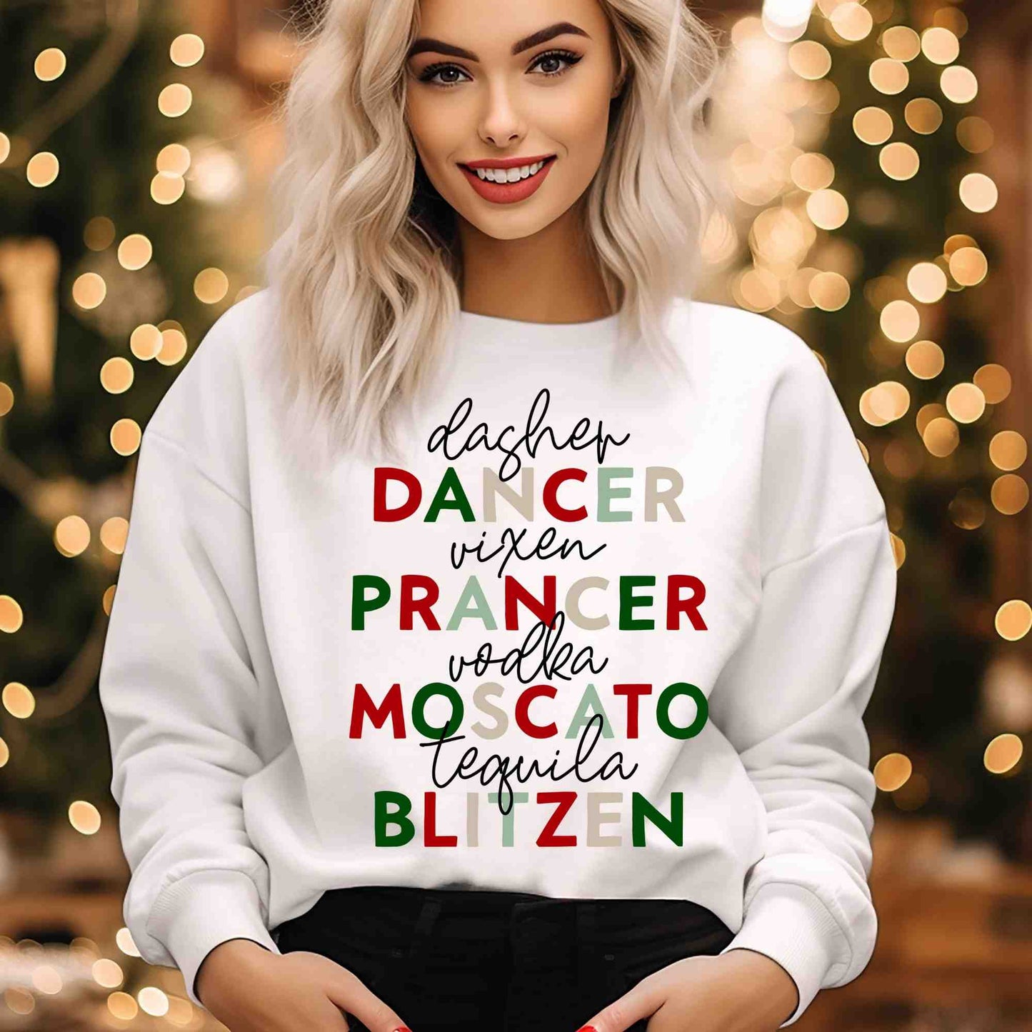 Reindeer Drinking Names mix DTF print